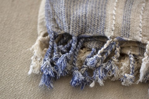 Natural Marine Linen Turkish Towel