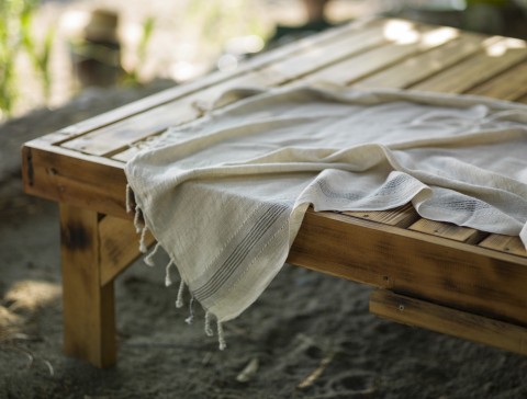 Natural Gray Linen Turkish Towel