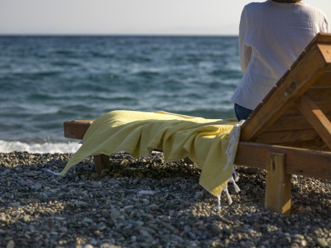 Yellow Plain Turkish Towel