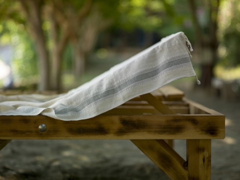 Natural Gray Linen Turkish Towel