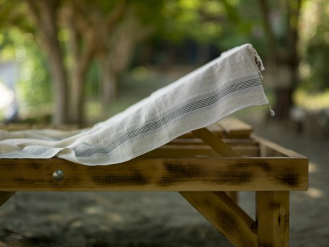 Natural Gray Linen Turkish Towel