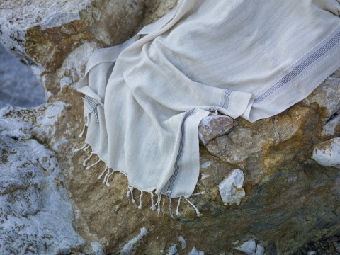 Natural Gray Linen Turkish Towel