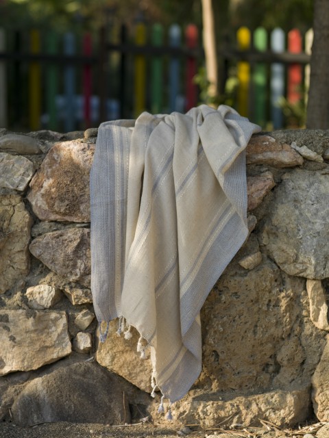 Natural Marine Linen Turkish Towel