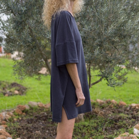 Terry Towel Mini Shirt Dress