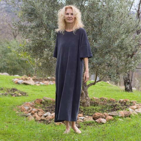 Terry Towel Long Shirt Dress