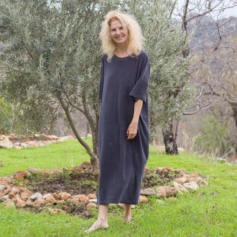 Terry Towel Long Shirt Dress
