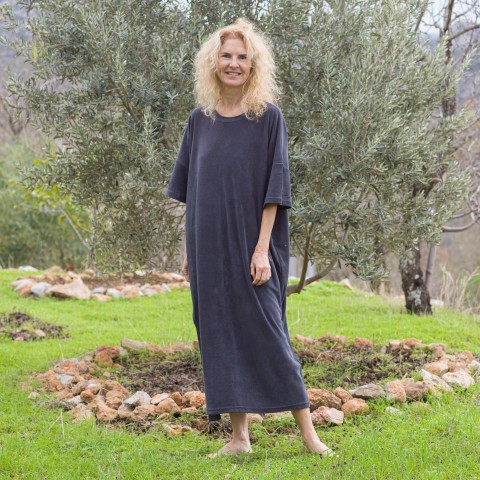 Terry Towel Long Shirt Dress
