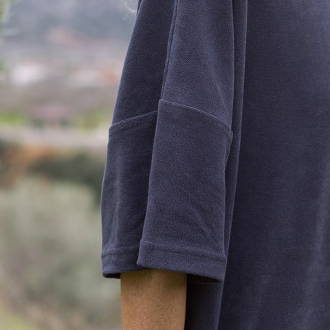Terry Towel Long Shirt Dress