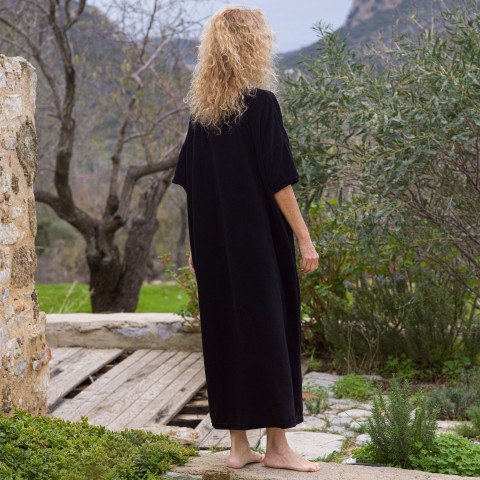Terry Towel Long Shirt Dress