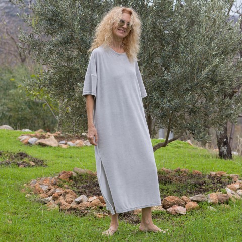 Terry Towel Long Shirt Dress