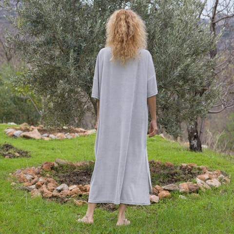 Terry Towel Long Shirt Dress