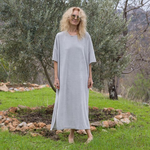 Terry Towel Long Shirt Dress