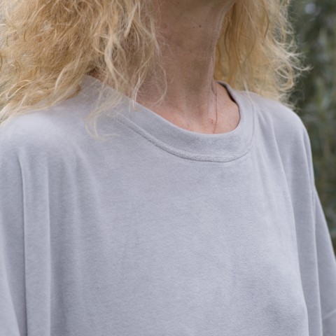 Terry Towel Long Shirt Dress