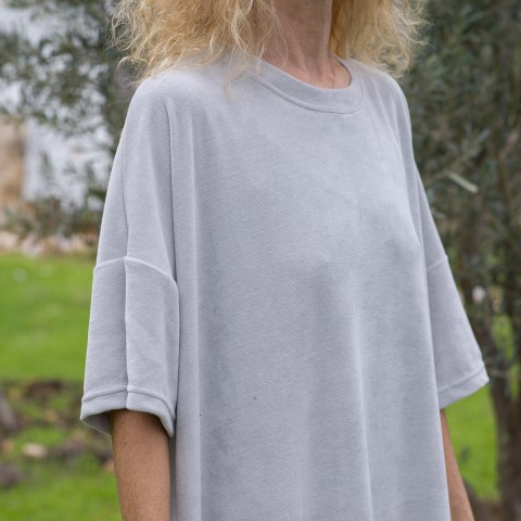 Terry Towel Long Shirt Dress