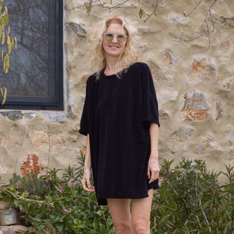 Terry Towel Mini Shirt Dress