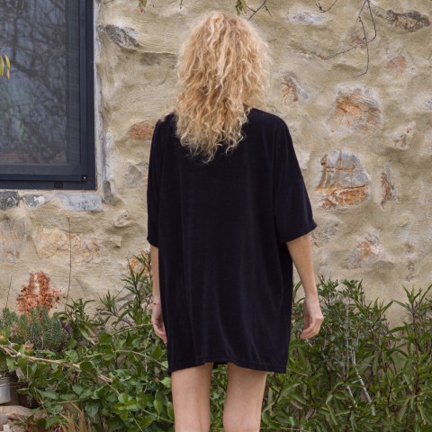 Terry Towel Mini Shirt Dress