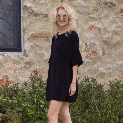 Terry Towel Mini Shirt Dress