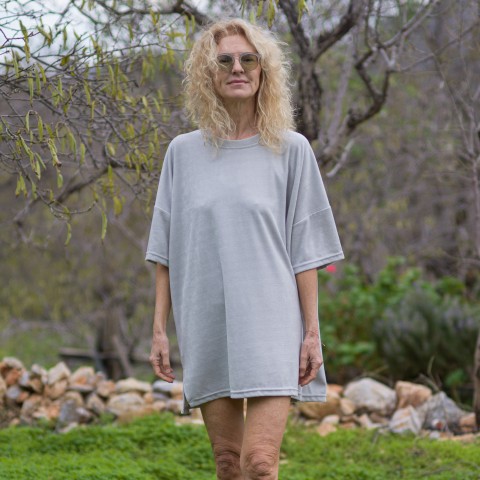 Terry Towel Mini Shirt Dress
