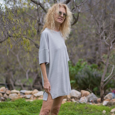 Terry Towel Mini Shirt Dress
