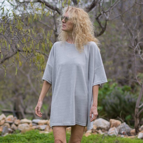 Terry Towel Mini Shirt Dress