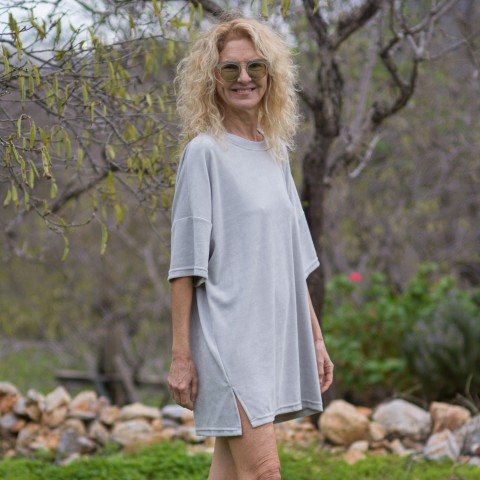 Terry Towel Mini Shirt Dress