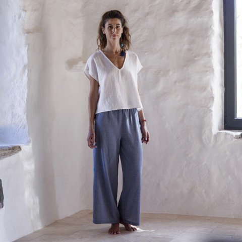 Marine Sile Wide Leg Pants