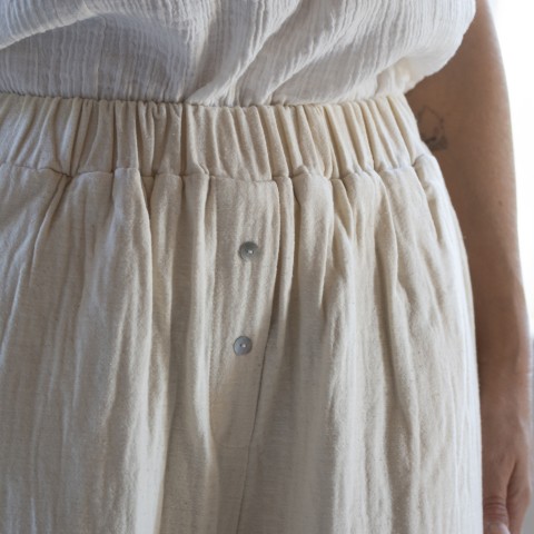 Muslin double-layered cotton pants