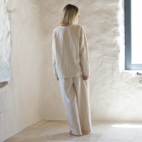 Muslin double-layered cotton pants