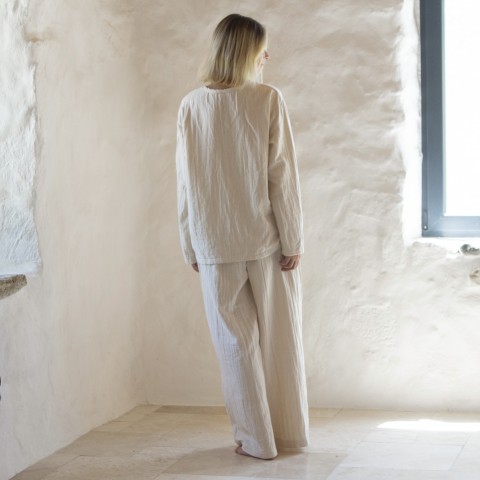 Muslin double-layered cotton pants