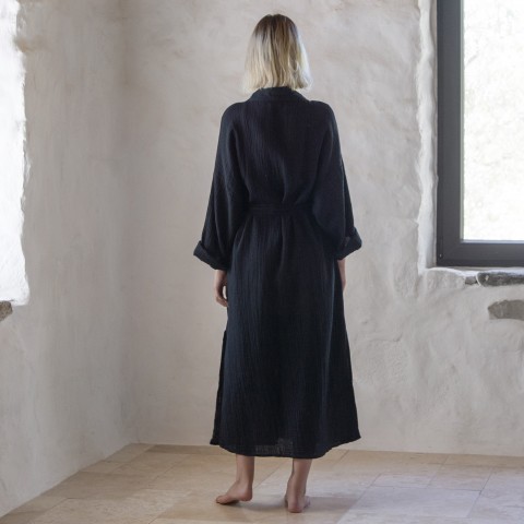 Muslin double-layered cotton robe