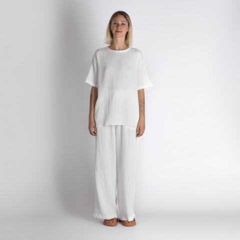 Muslin double layered cotton t-shirt