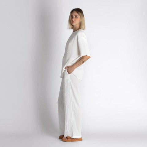 Muslin double layered cotton t-shirt