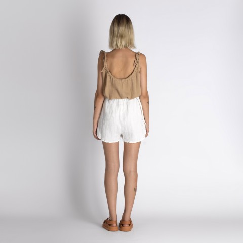Muslin double layered cotton slip top