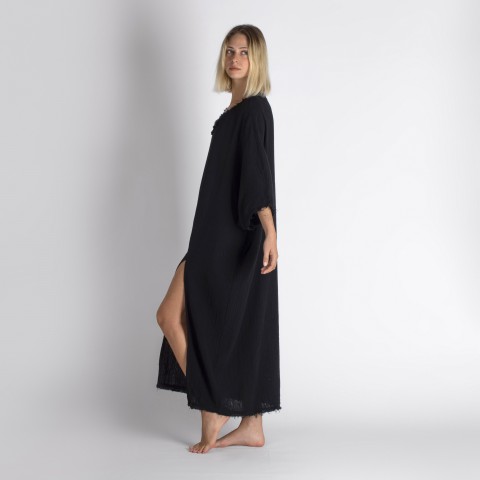 Muslin double layered cotton maxi kaftan