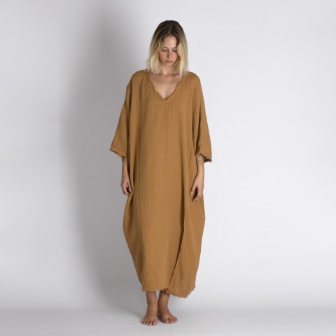 Muslin double layered cotton maxi kaftan