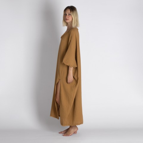 Muslin double layered cotton maxi kaftan