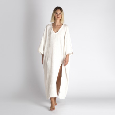 Muslin double layered cotton maxi kaftan