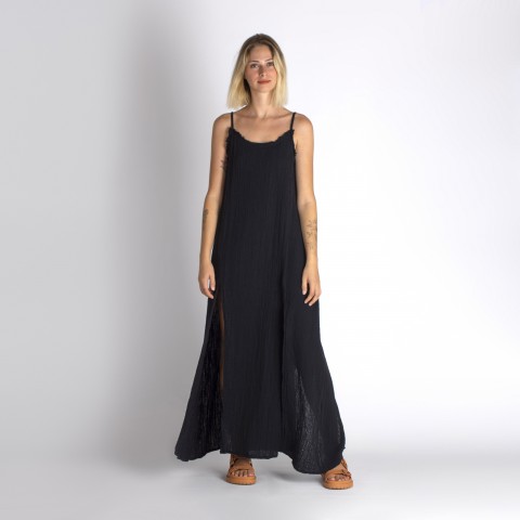 Muslin double layered cotton maxi dress