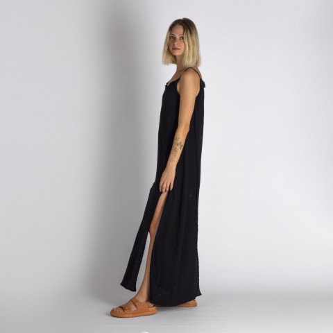 Muslin double layered cotton maxi dress