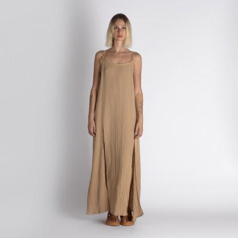 Muslin double layered cotton maxi dress