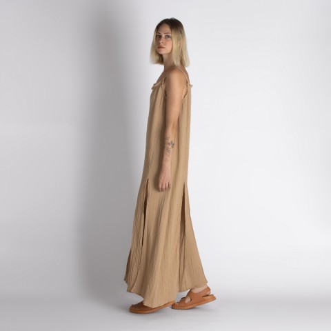 Muslin double layered cotton maxi dress