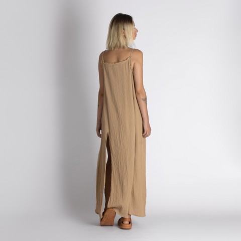 Muslin double layered cotton maxi dress