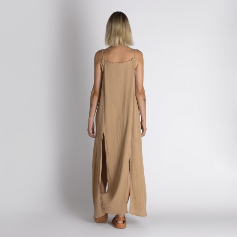 Muslin double layered cotton maxi dress