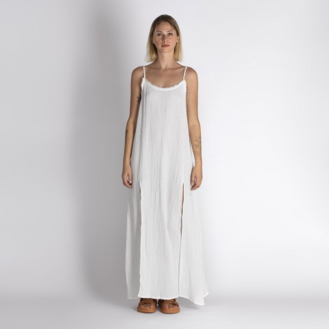 Muslin double layered cotton maxi dress
