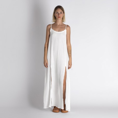 Muslin double layered cotton maxi dress