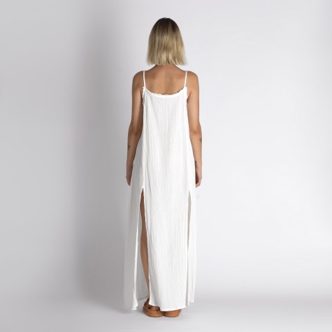 Muslin double layered cotton maxi dress