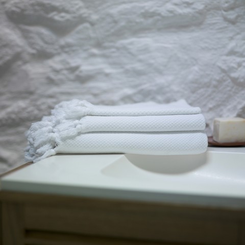 Pamukkale Bath Towel - White