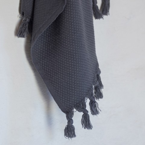 Pamukkale Bath Towel - Dark Grey