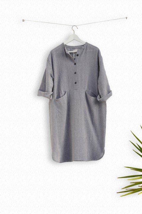 Grey Sile Tunic Dress