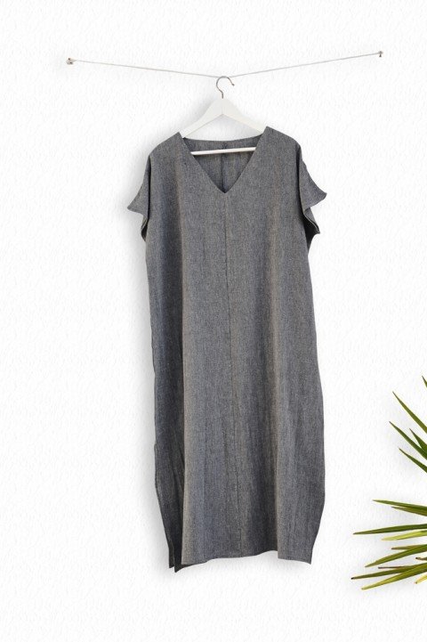 Charcoal Sile Basic Dress